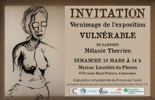 Des œuvres inédites de l'artiste seront exposées à Contrecœur.
Photo gracieuseté